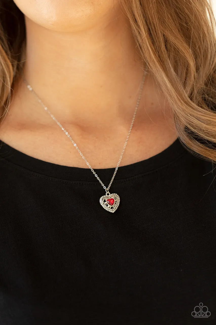 Treasures of the Heart Red Paparazzi Necklace