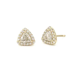 Trillion Pave Diamond Studs