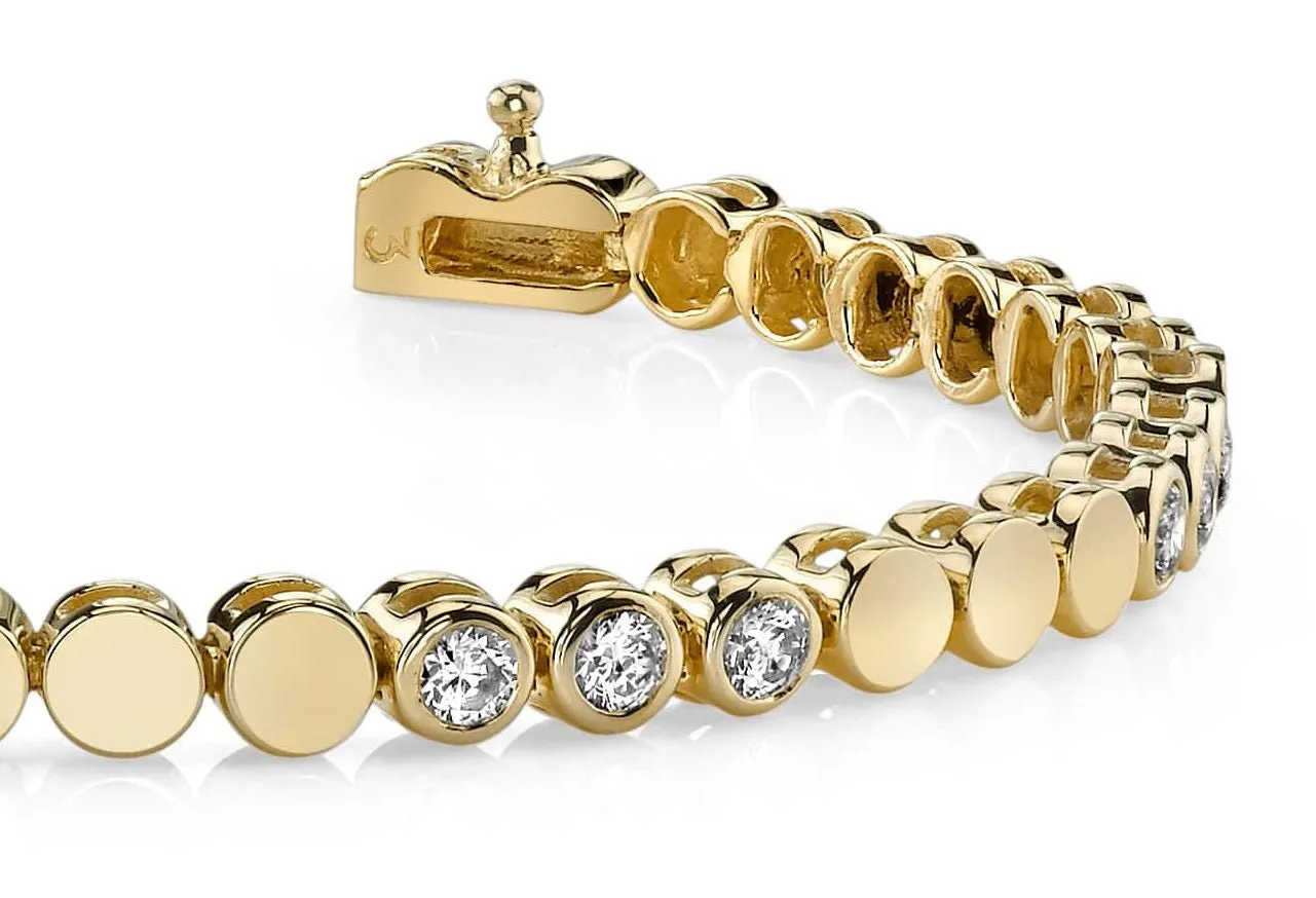 Triple Diamond Bracelet with 2.55 ct.(finished) 3.5mm