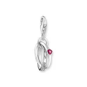 Two linked rings charm Pendant