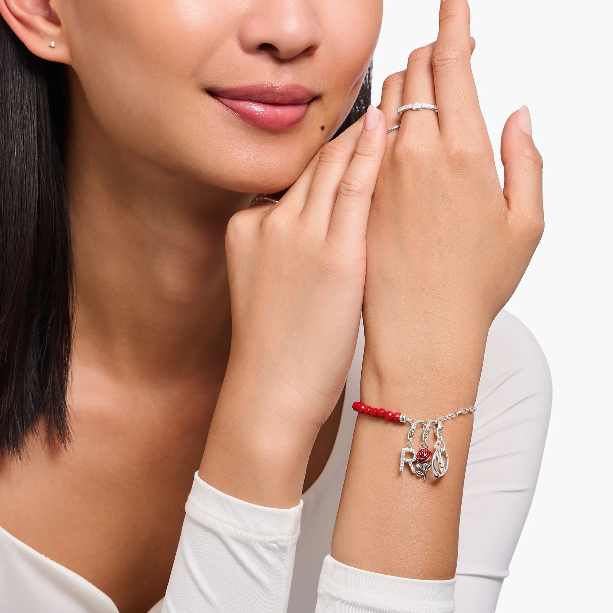 Two linked rings charm Pendant