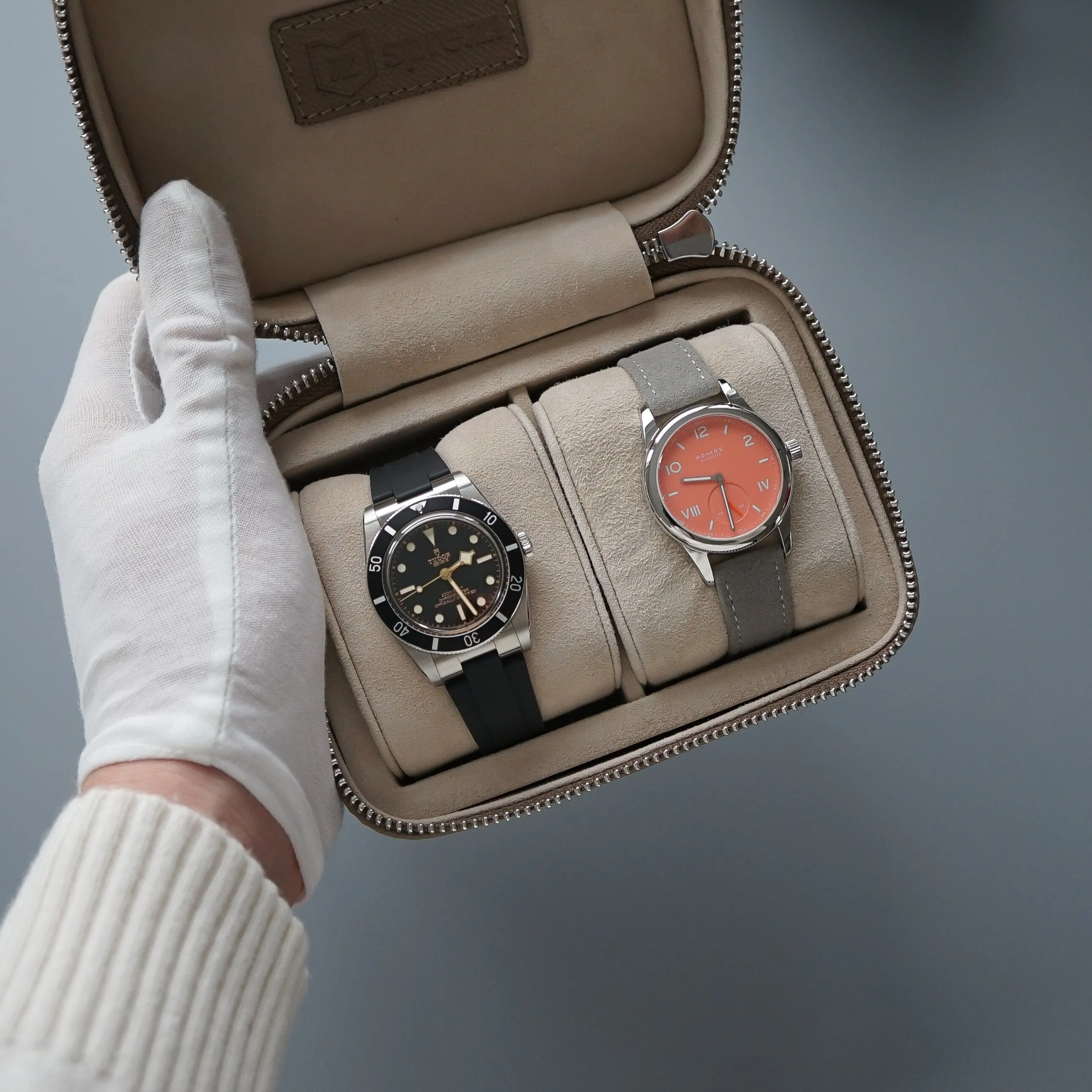 Uhrenbox 2 Uhren [Taupe]