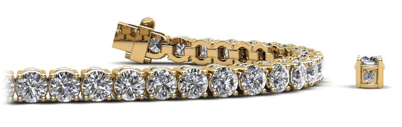 Ultimate Tennis Bracelet with Side Stones Lab-Grown Diamond  with 8.32 ct.(finished) 1.4mm, 3.5mm