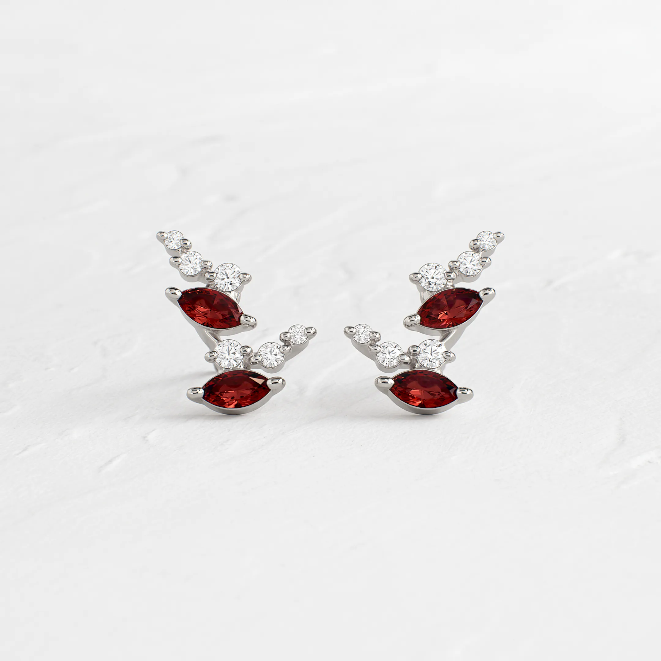 Unfurl Climber Studs in Garnet