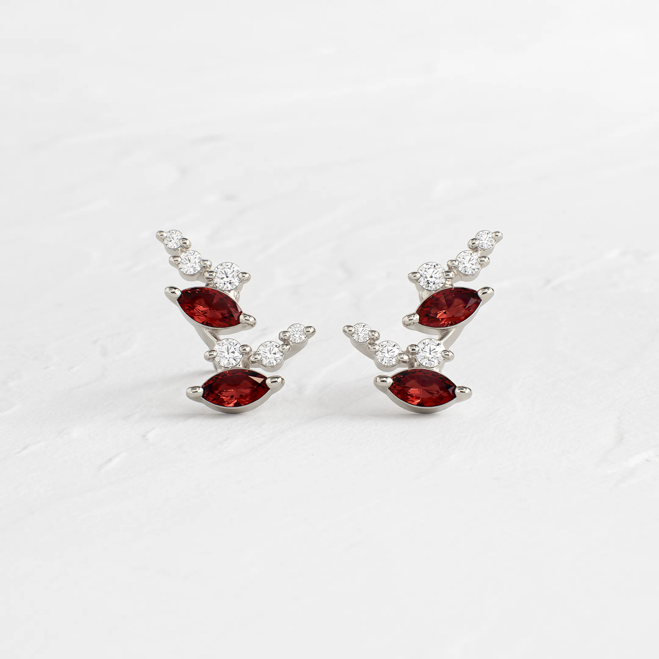 Unfurl Climber Studs in Garnet