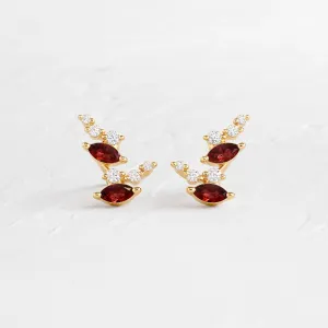 Unfurl Climber Studs in Garnet