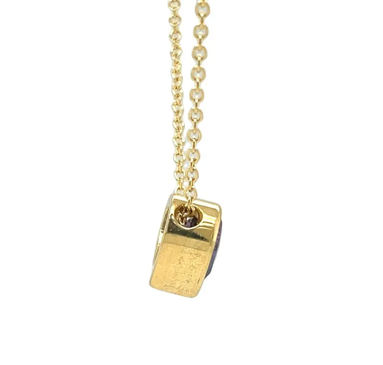 Unheated 3.56 Carat Fancy Purple Sapphire Heart, Bezel Set Pendant GIA Certified