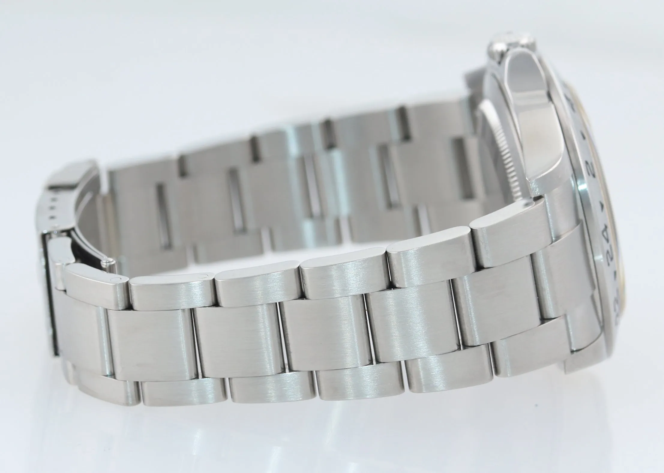 UNPOLISHED 3186 WHITE Rolex Explorer II 16570 Stainless Steel Date 40mm Watch