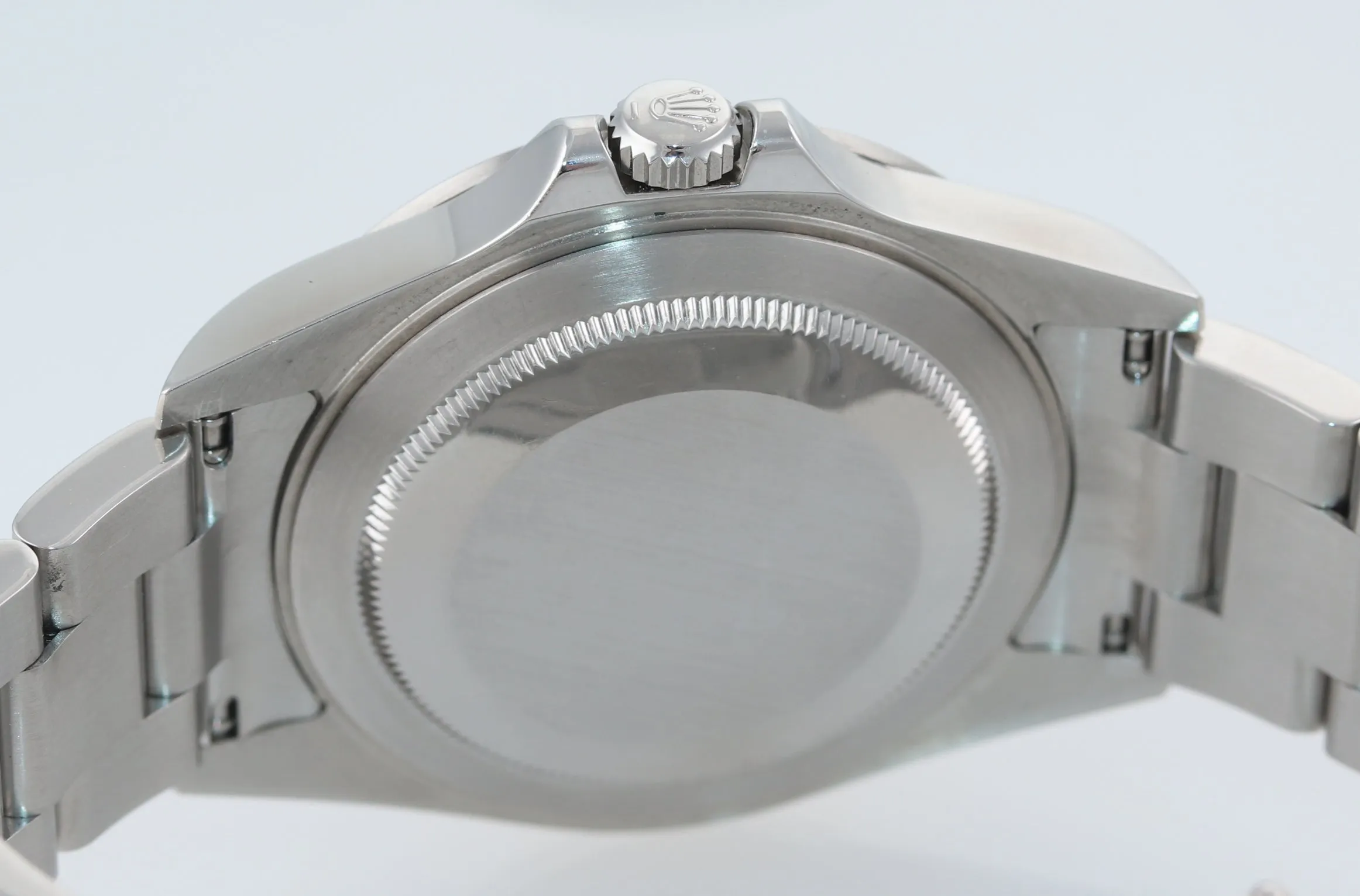 UNPOLISHED 3186 WHITE Rolex Explorer II 16570 Stainless Steel Date 40mm Watch