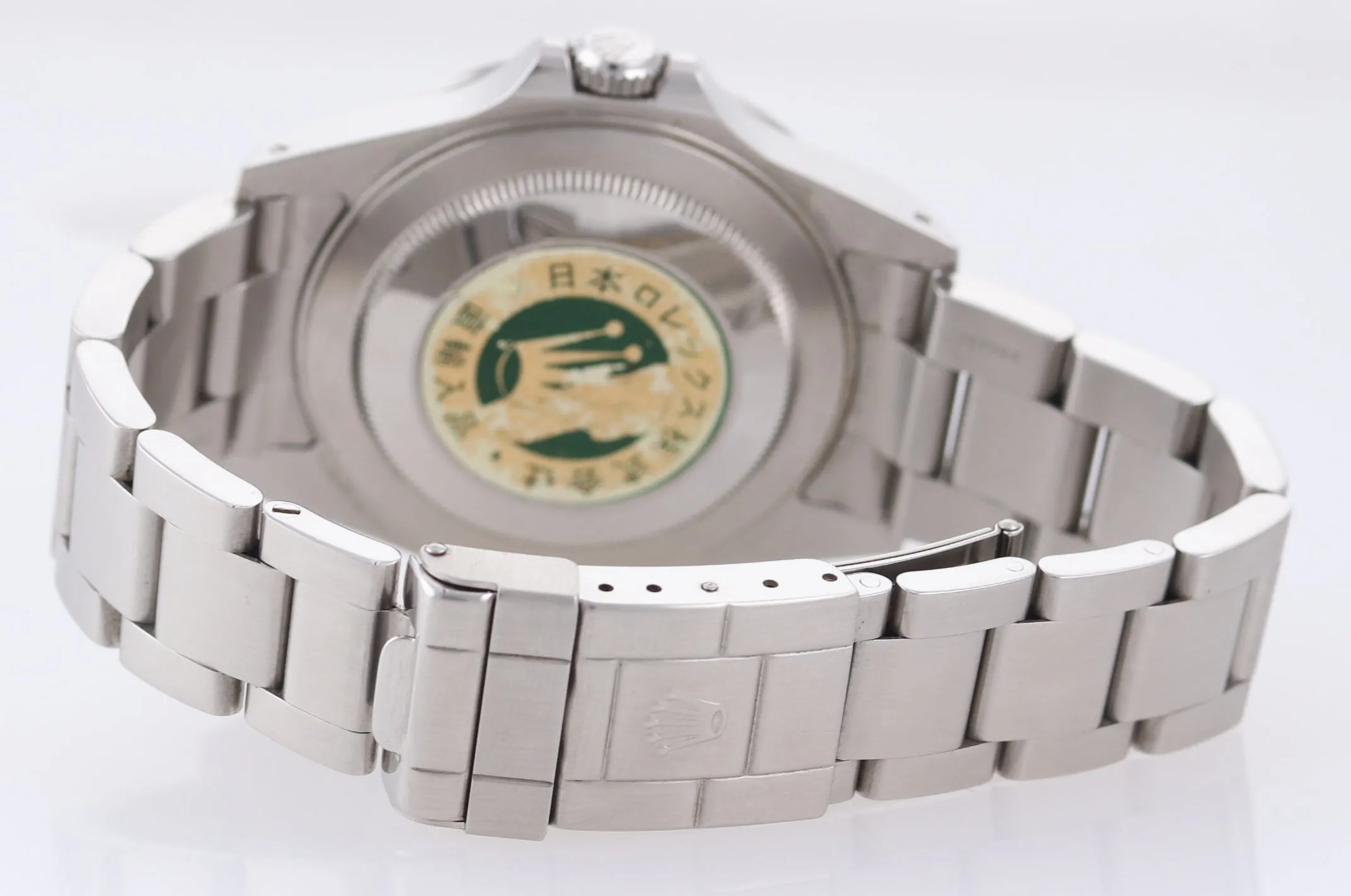 Unpolished Rolex Explorer II 16570 Steel White Polar Date GMT 40mm SEL Watch