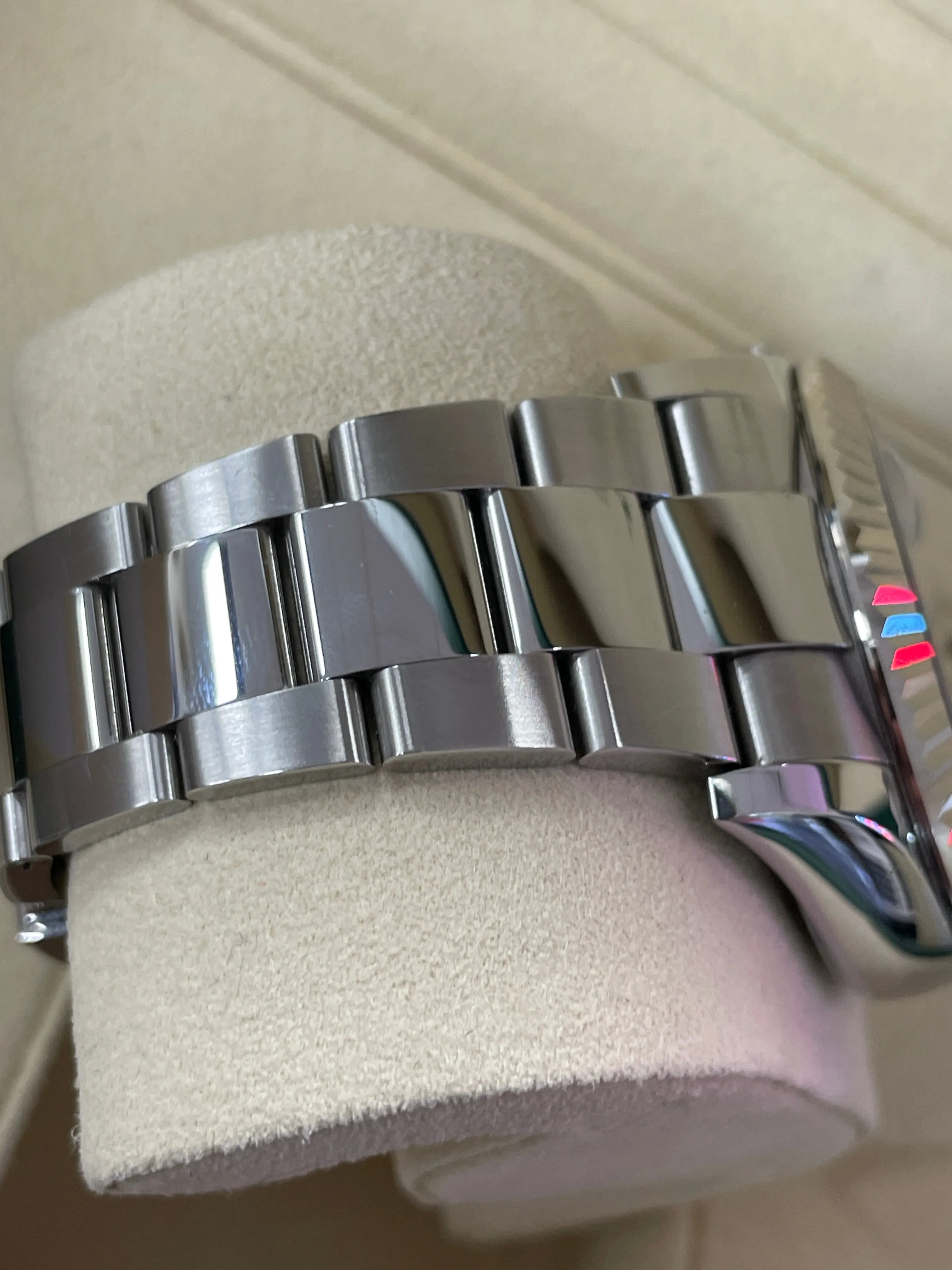 UNPOLISHED Rolex Sky-Dweller Stainless Steel White Gold Silver 42mm Watch 326934