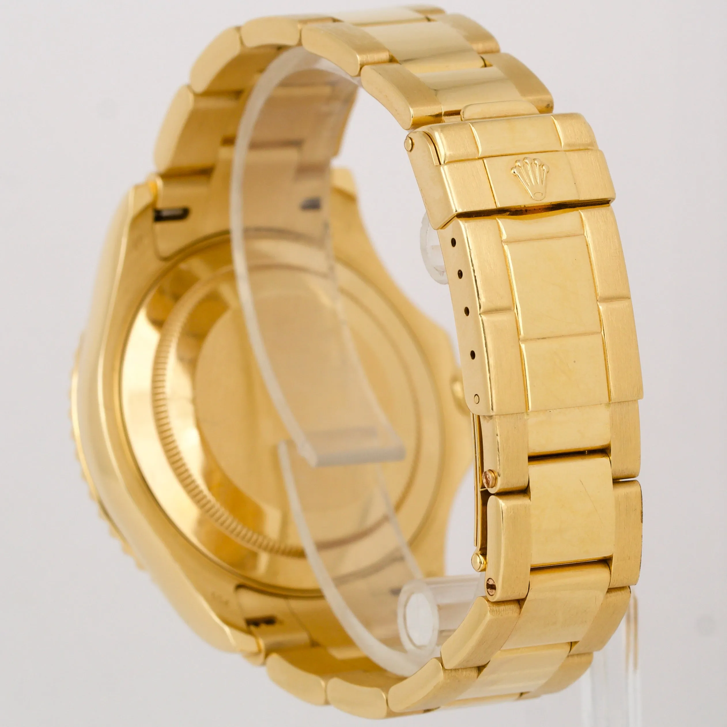 UNPOLISHED Rolex Yacht-Master 40 REHAUT Champagne 18K Gold NO-HOLES 16628 40mm