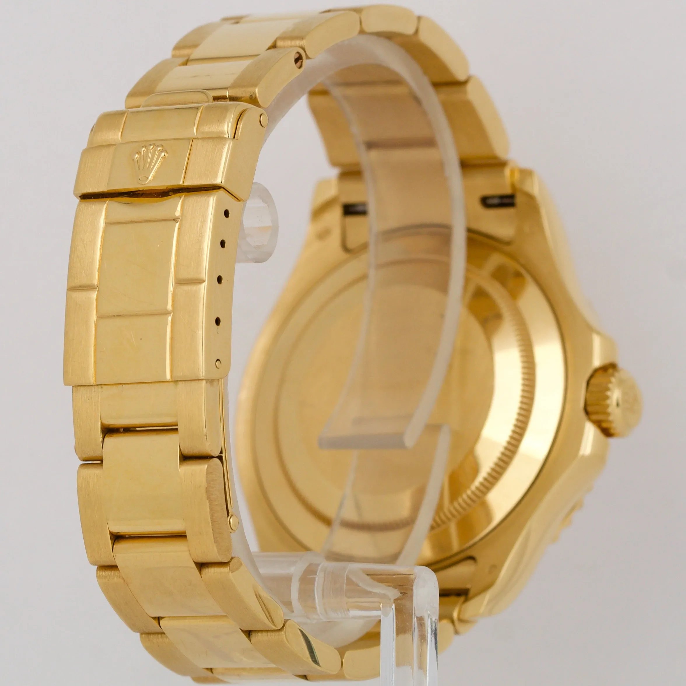 UNPOLISHED Rolex Yacht-Master 40 REHAUT Champagne 18K Gold NO-HOLES 16628 40mm