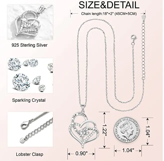 Valentine Day Suprise For Her with Dual Heart Necklace