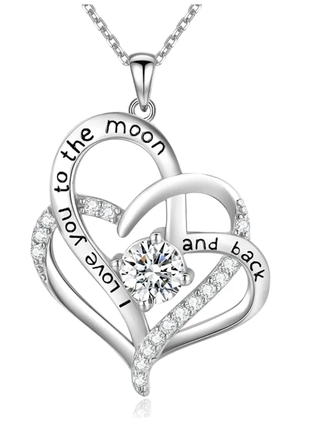 Valentine Day Suprise For Her with Dual Heart Necklace
