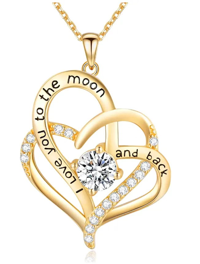 Valentine Day Suprise For Her with Dual Heart Necklace
