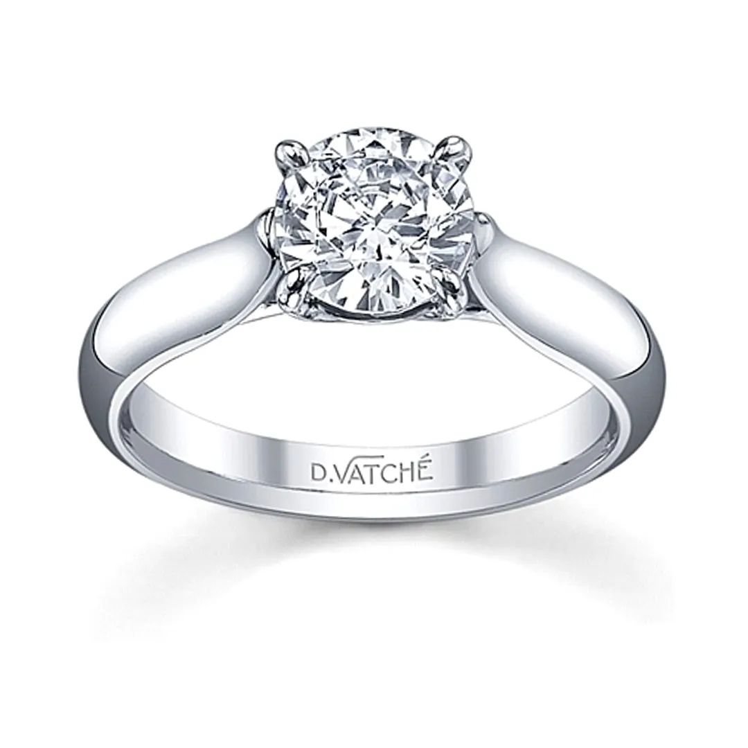 Vatche Solitaire Tapered X Prong Engagement Ring