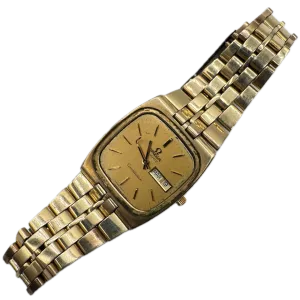 Vintage 33mm Omega Constellation Day Date Men's Quartz Wristwatch Swiss 10k GF