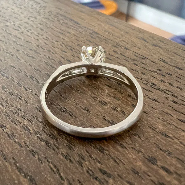 Vintage Diamond Engagement Ring, RBC 0.65ct