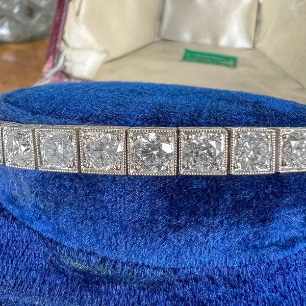 Vintage Diamond Straightline Tennis Bracelet