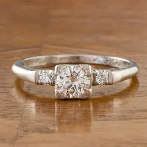 Vintage Engagement Ring, RBC. 0.40ct.