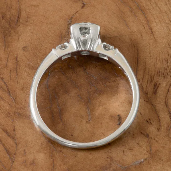 Vintage Engagement Ring, RBC. 0.40ct.