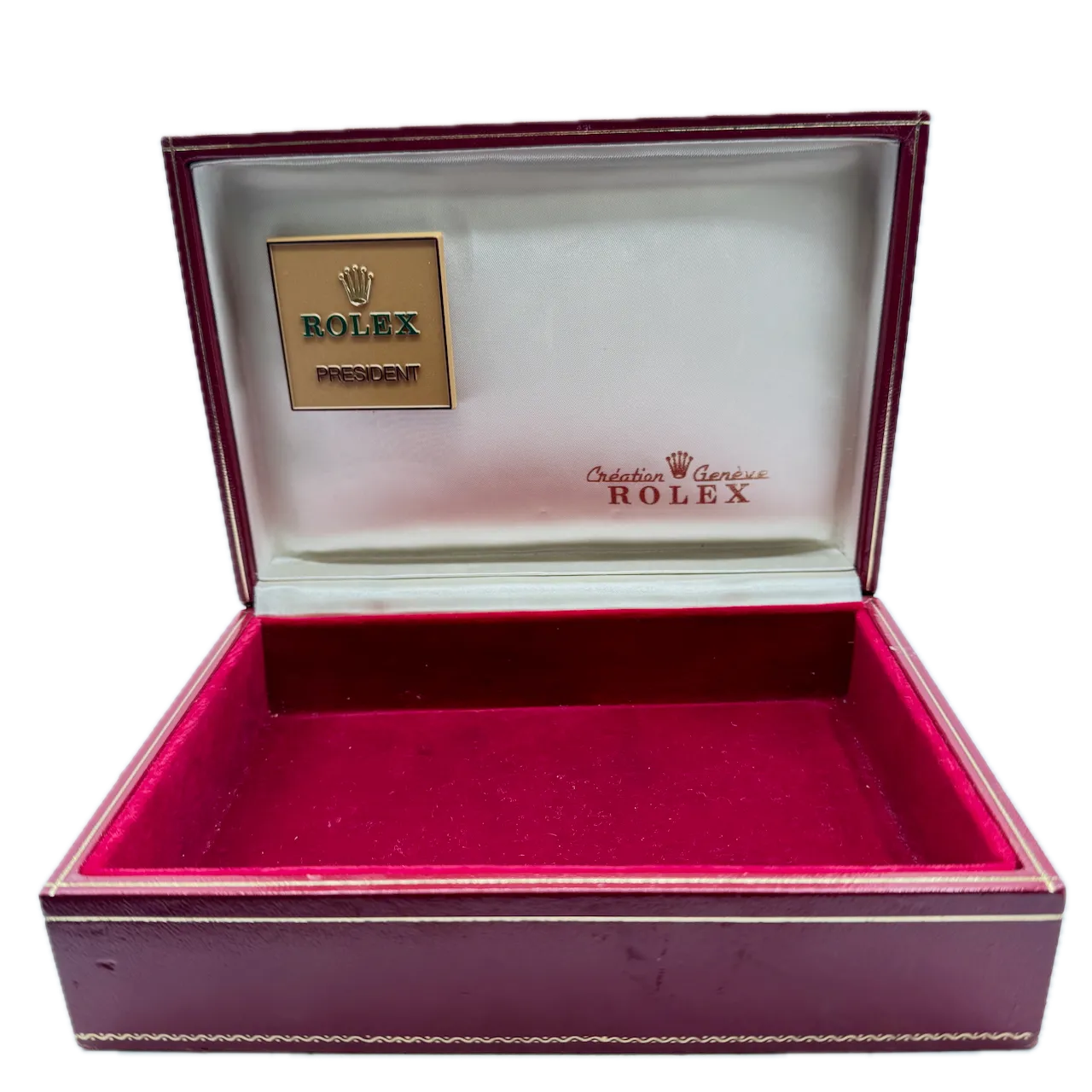 Vintage Rolex 60.01.2 President Tapestry Men's Wristwatch Box Leather & Felt