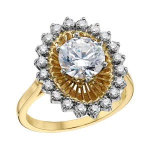 Vintage Style Diamond Spoke Halo Engagement Rings