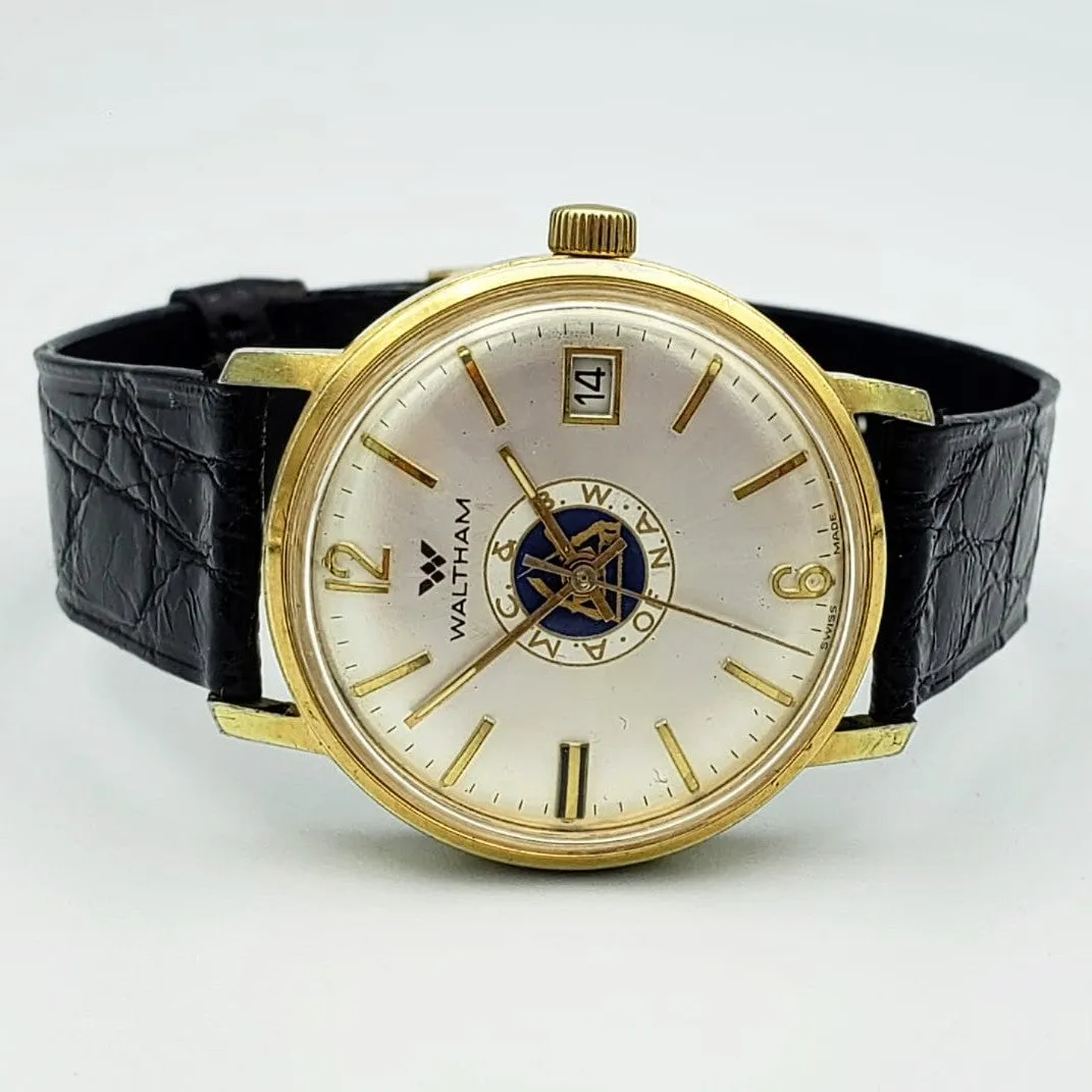 Vintage Waltham Wristwatch AMC & BW OF NA Logo Caliber SGT 100-1 7 Jewels Watch