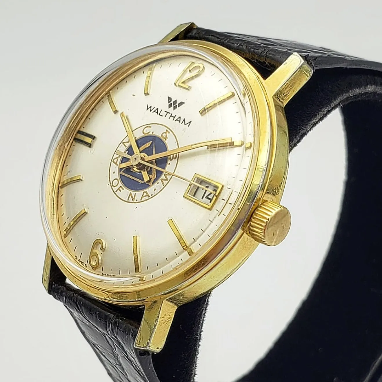 Vintage Waltham Wristwatch AMC & BW OF NA Logo Caliber SGT 100-1 7 Jewels Watch