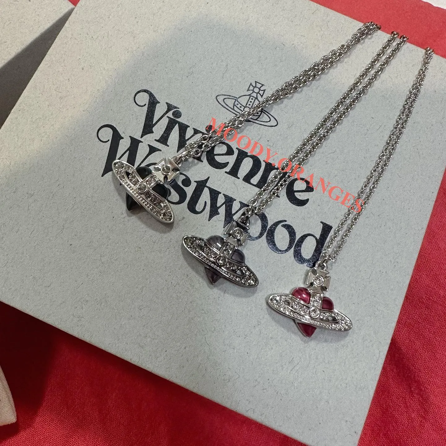 Vivienne Westwood Diamente Heart Necklaces