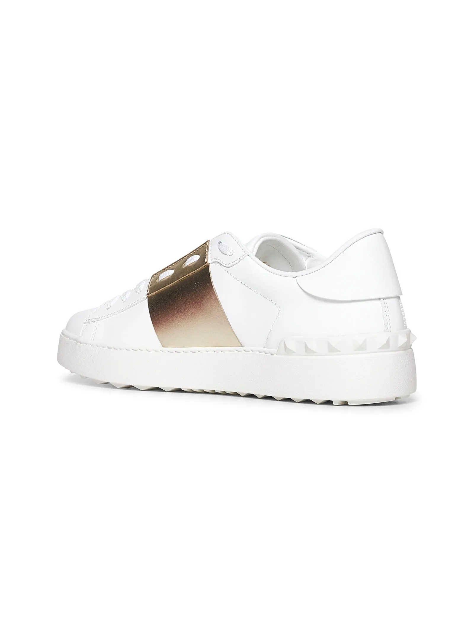 White calfskin Open sneakers