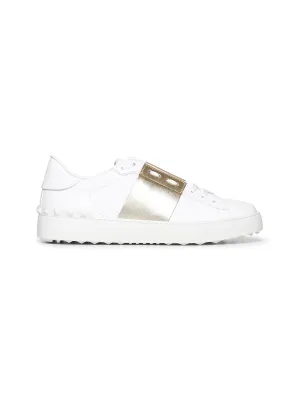 White calfskin Open sneakers