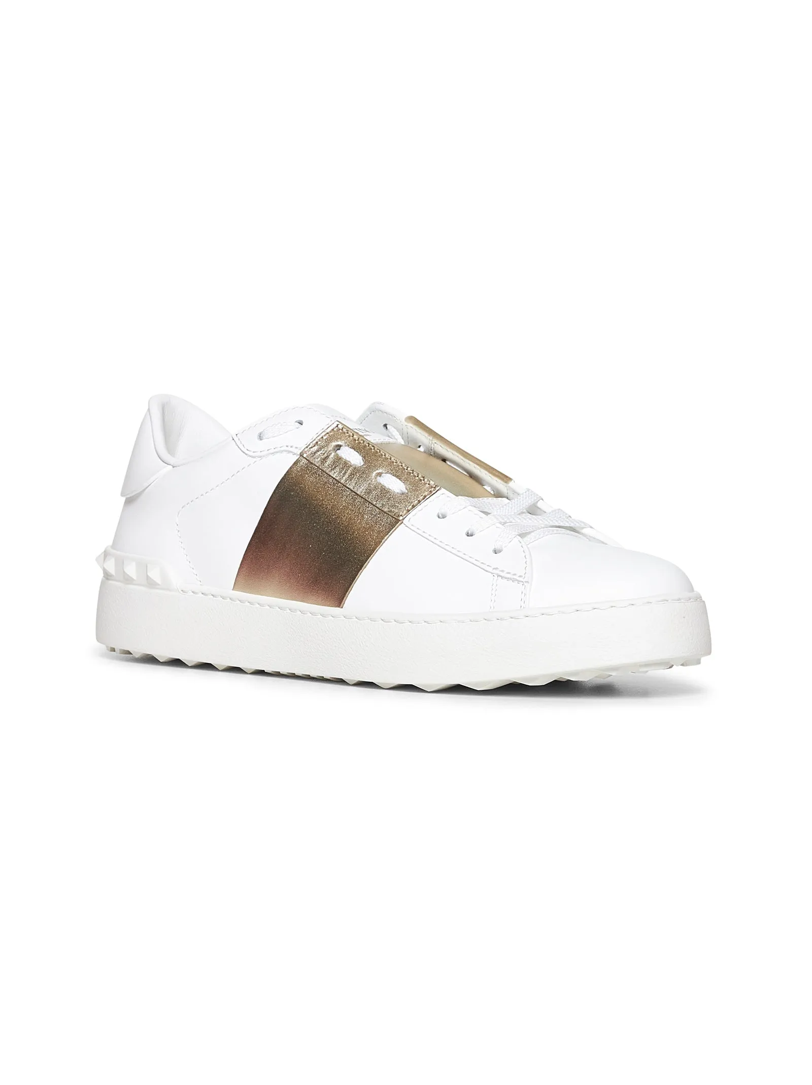 White calfskin Open sneakers