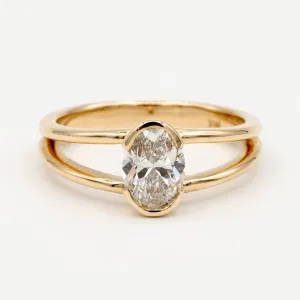 Willow Engagement Ring | 1.01ct Oval Lab-Grown Diamond | 14k Yellow Gold