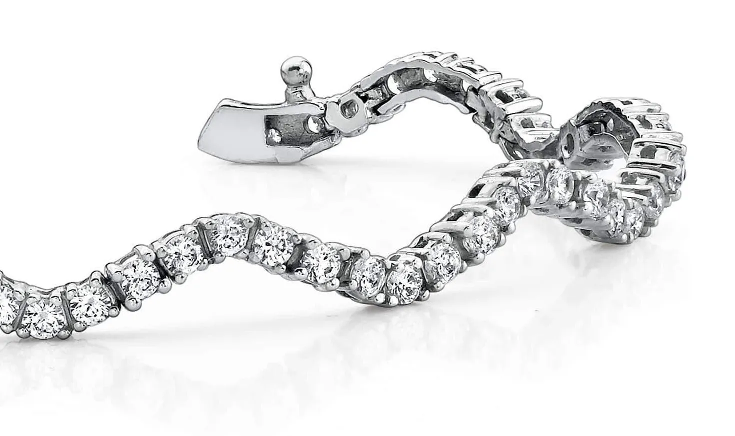 Winding Road Diamond Bracelet with 2.64 ct.(finished) 2mm