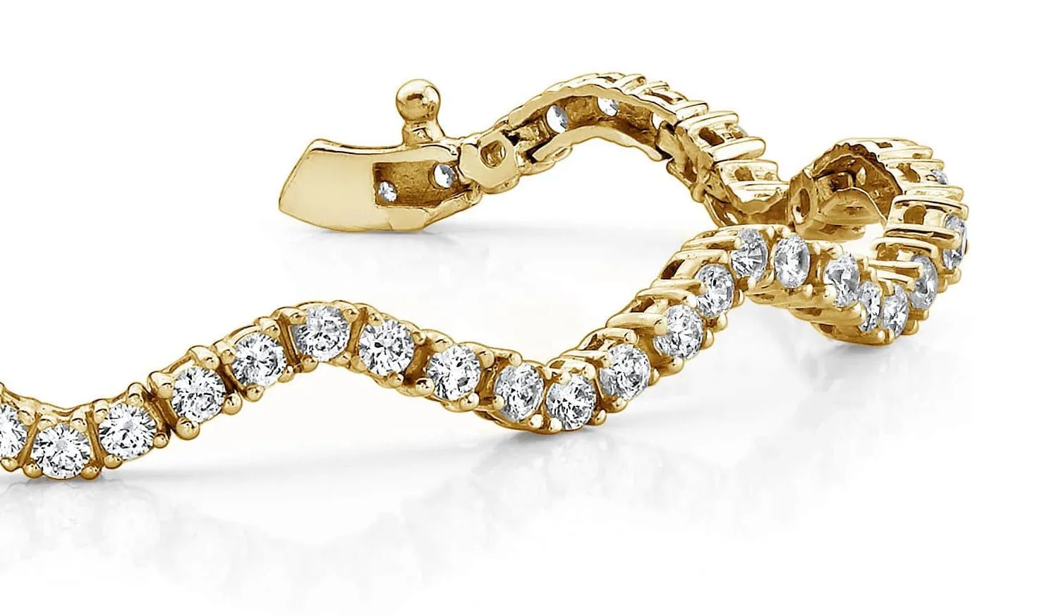 Winding Road Diamond Bracelet with 2.64 ct.(finished) 2mm