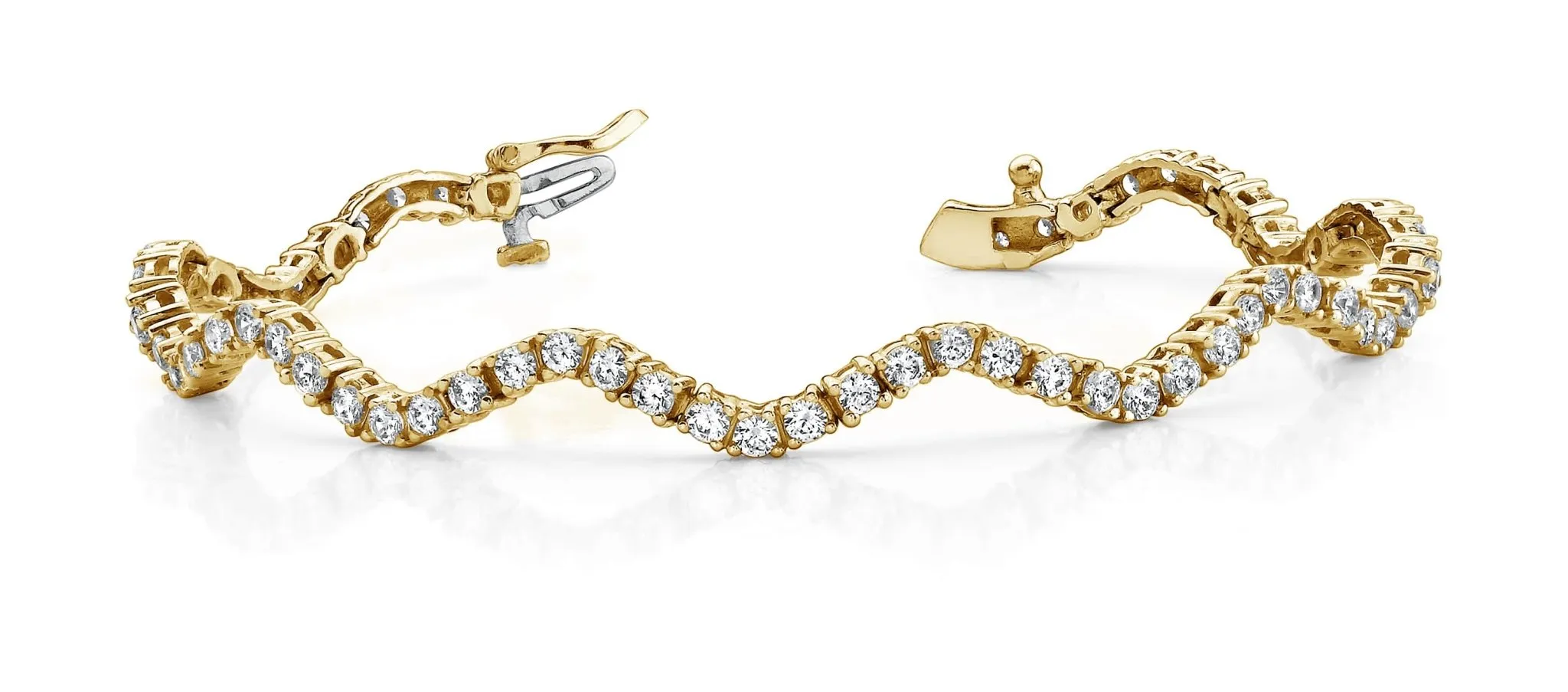Winding Road Diamond Bracelet with 2.64 ct.(finished) 2mm