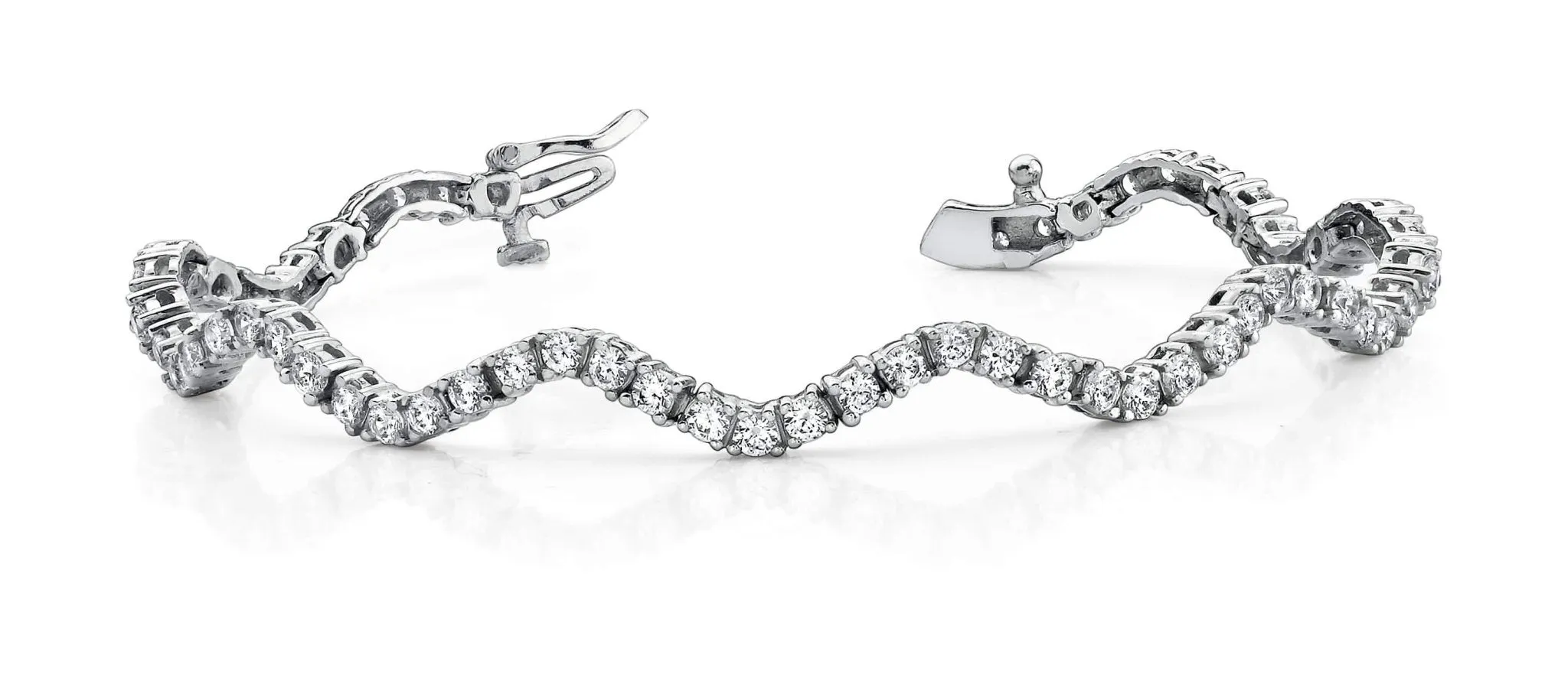 Winding Road Diamond Bracelet with 2.64 ct.(finished) 2mm