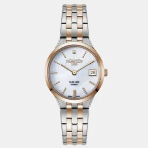 Women Quartz Mother of Pearl Dial Analog Stainless Steel Watch 864857 49 20 50