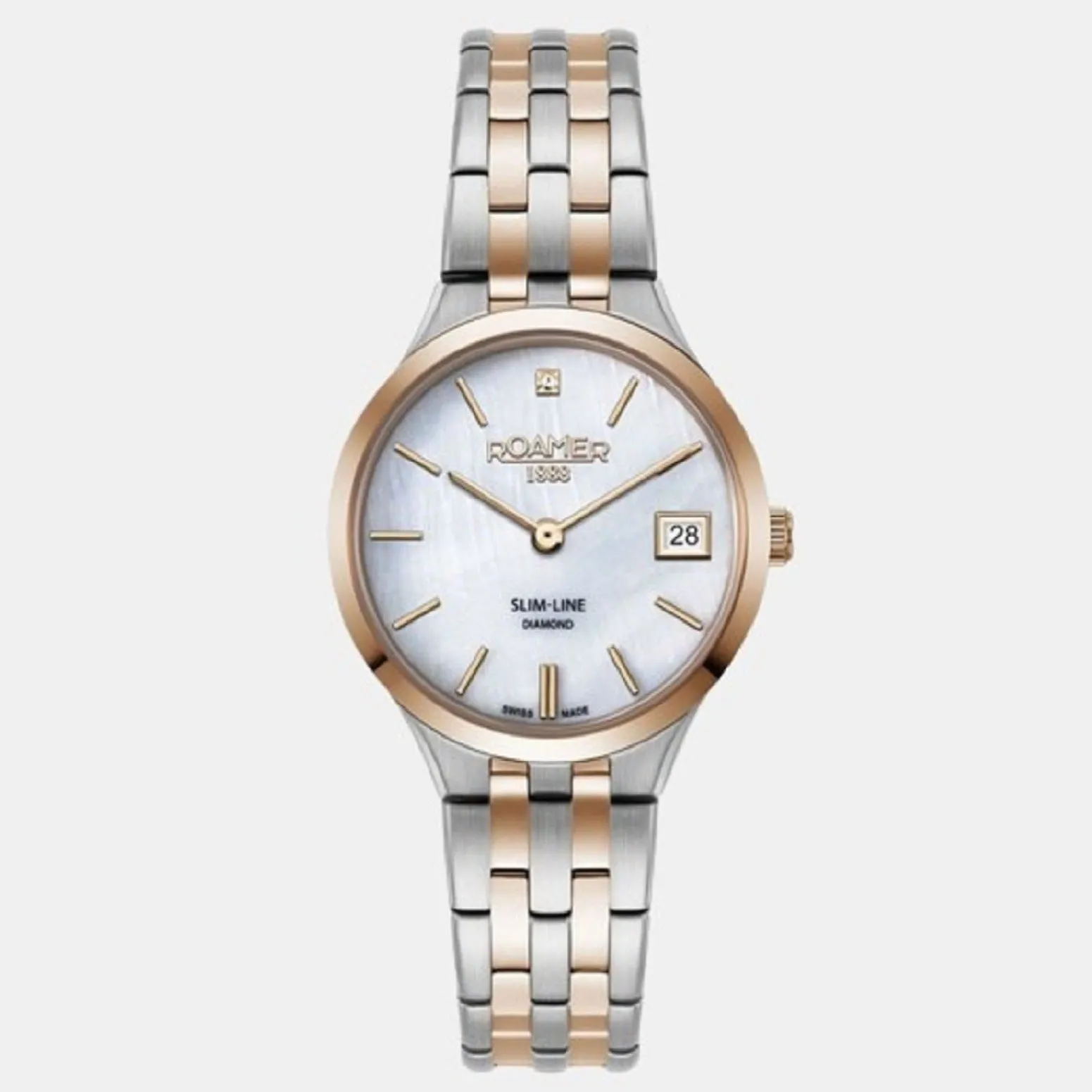 Women Quartz Mother of Pearl Dial Analog Stainless Steel Watch 864857 49 20 50