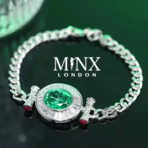 Womens Bracelet | Diamond Bracelet | Womens Diamond Bracelet | Green Gemstone Bracelet | Green Diamond Bracelet | Womens Silver Bracelets