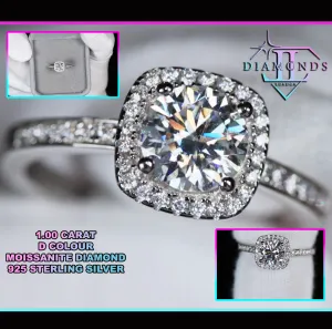Womens Moissanite Diamond Engagement Ring | Moissanite Engagement Rings