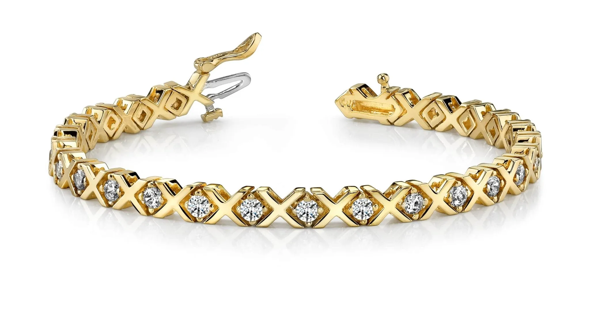 X And O Diamond Bracelet with 3.45 ct.(finished) 3.5mm