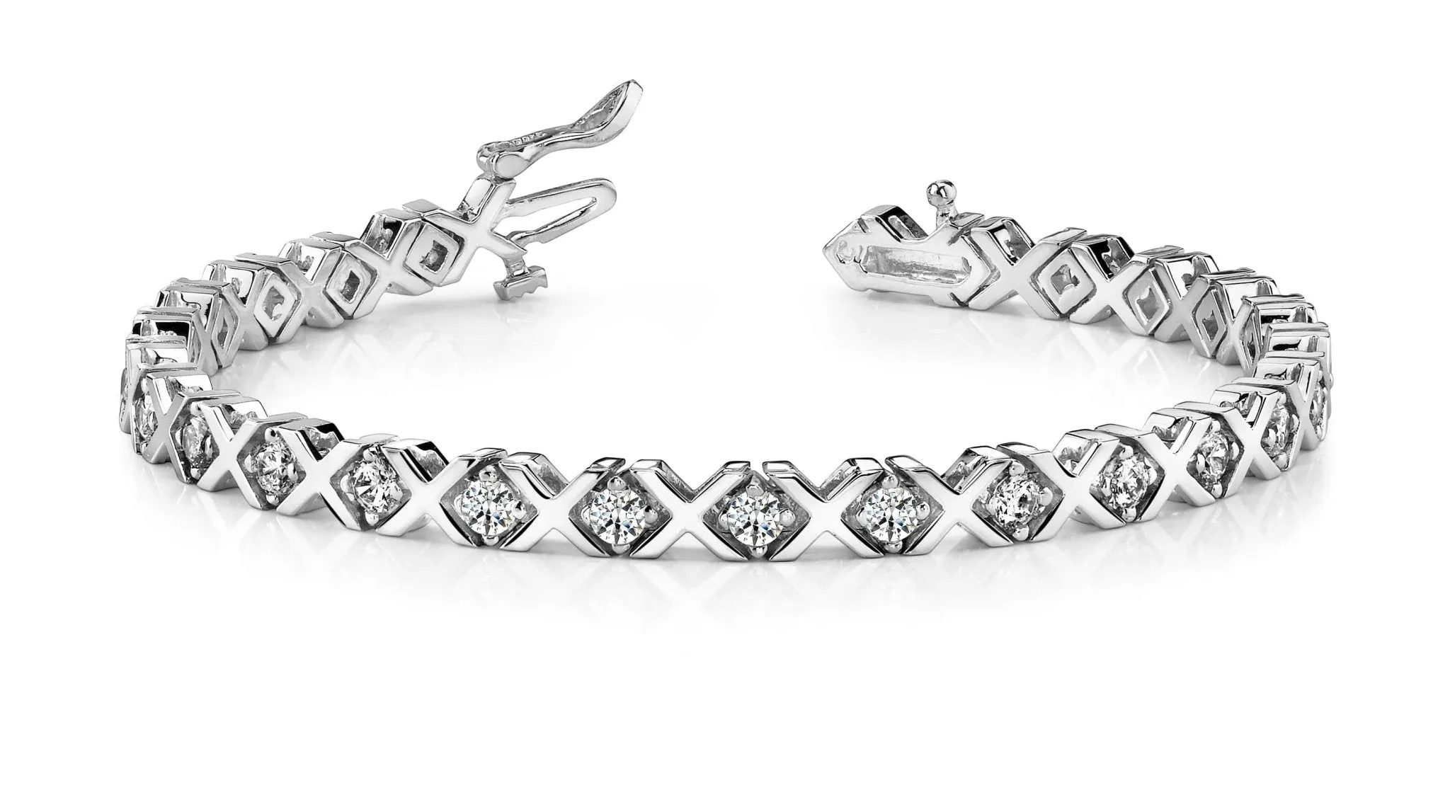 X And O Diamond Bracelet with 3.45 ct.(finished) 3.5mm