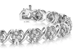 X Quad Lab-Grown Diamond Bracelet with 2.66 ct.(finished) 2.1mm