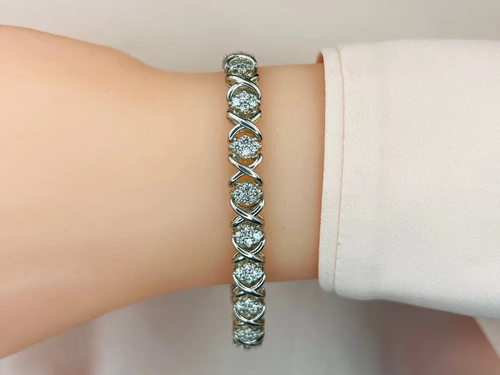 X Quad Lab-Grown Diamond Bracelet with 2.66 ct.(finished) 2.1mm