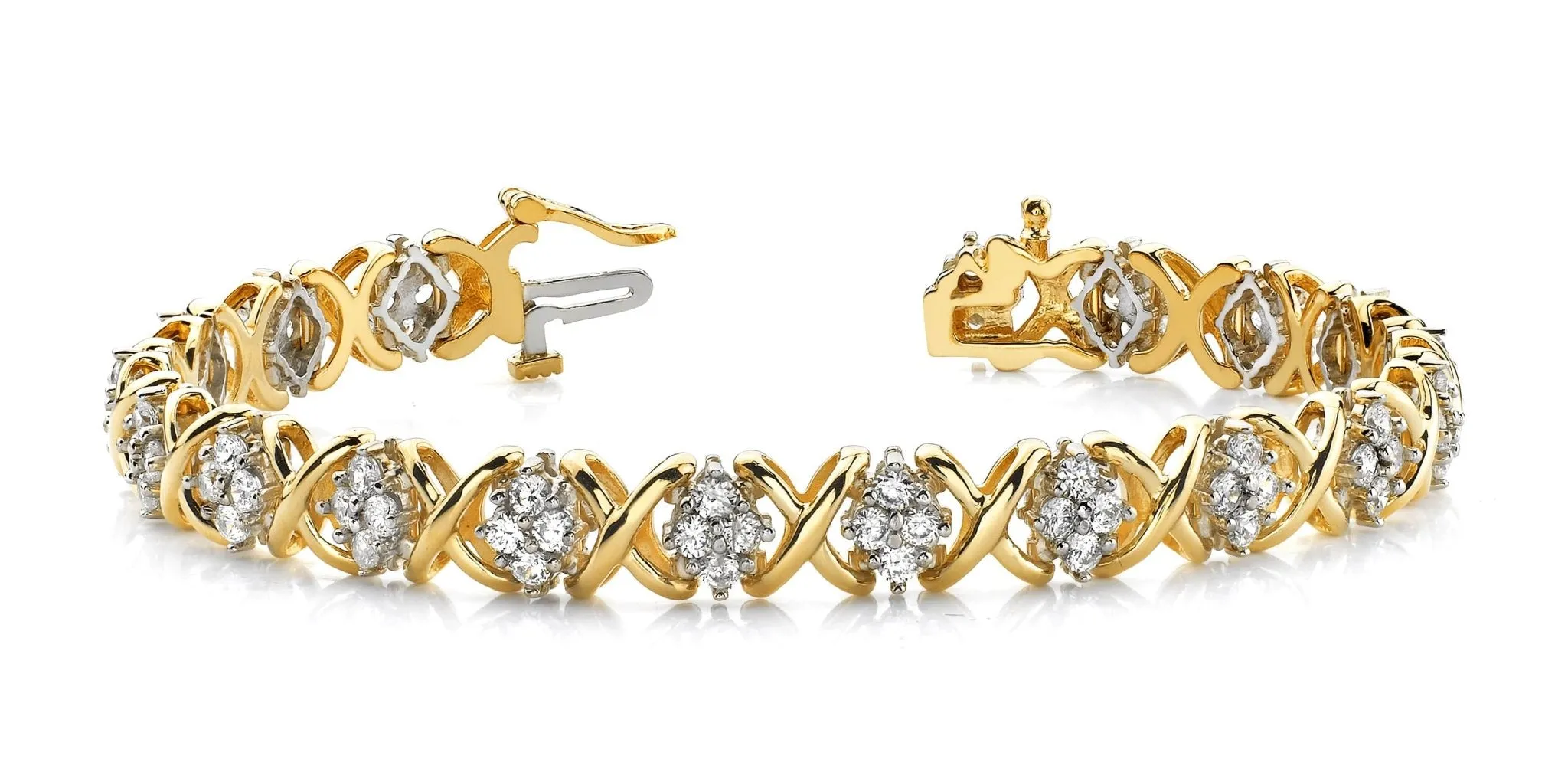 X Quad Lab-Grown Diamond Bracelet with 2.66 ct.(finished) 2.1mm