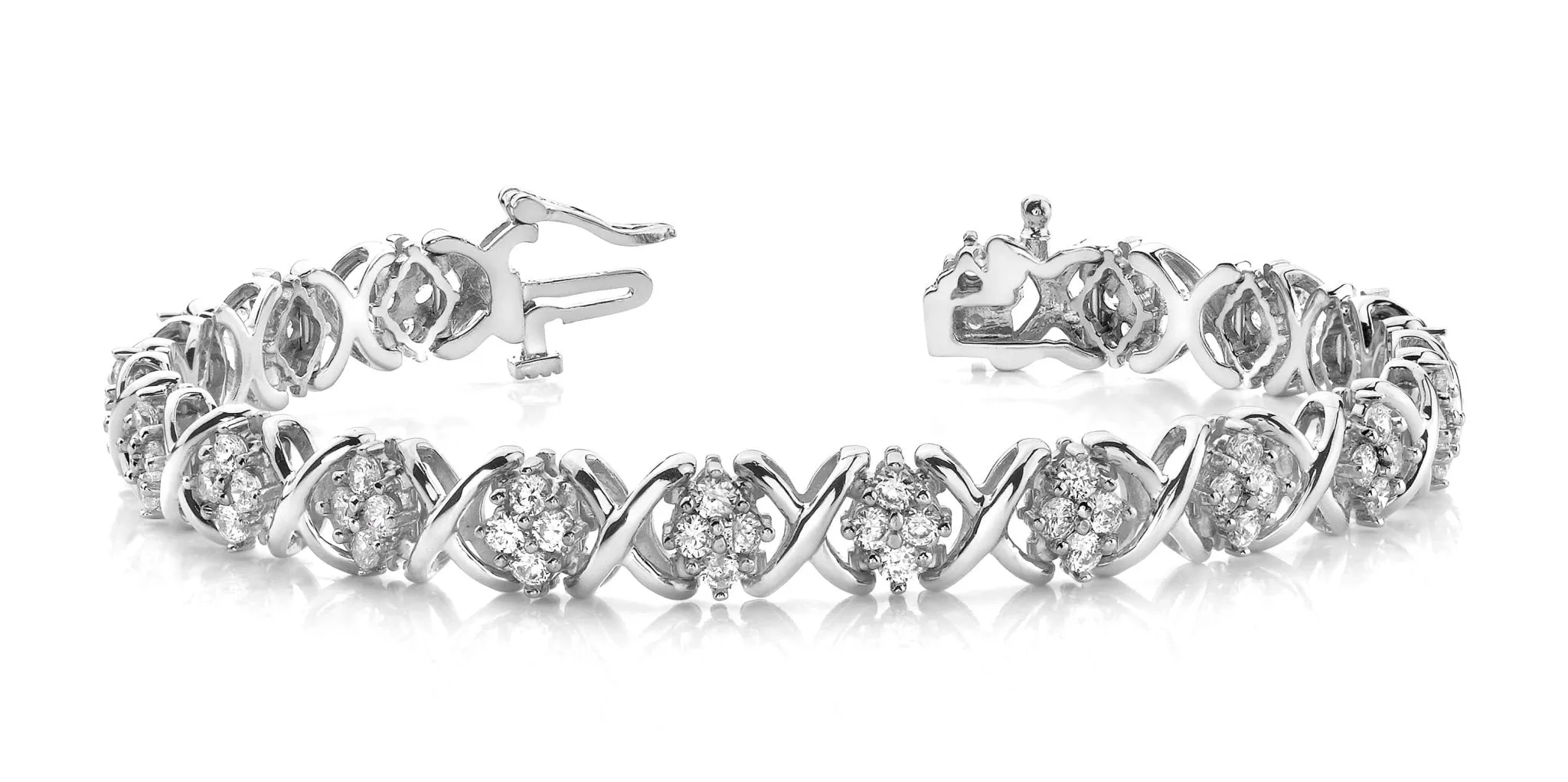 X Quad Lab-Grown Diamond Bracelet with 2.66 ct.(finished) 2.1mm