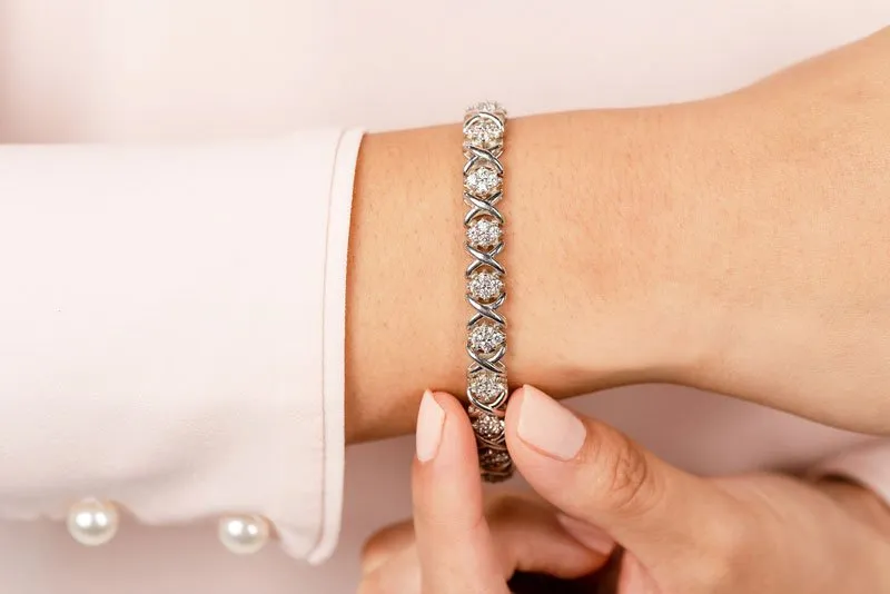 X Quad Lab-Grown Diamond Bracelet with 2.66 ct.(finished) 2.1mm
